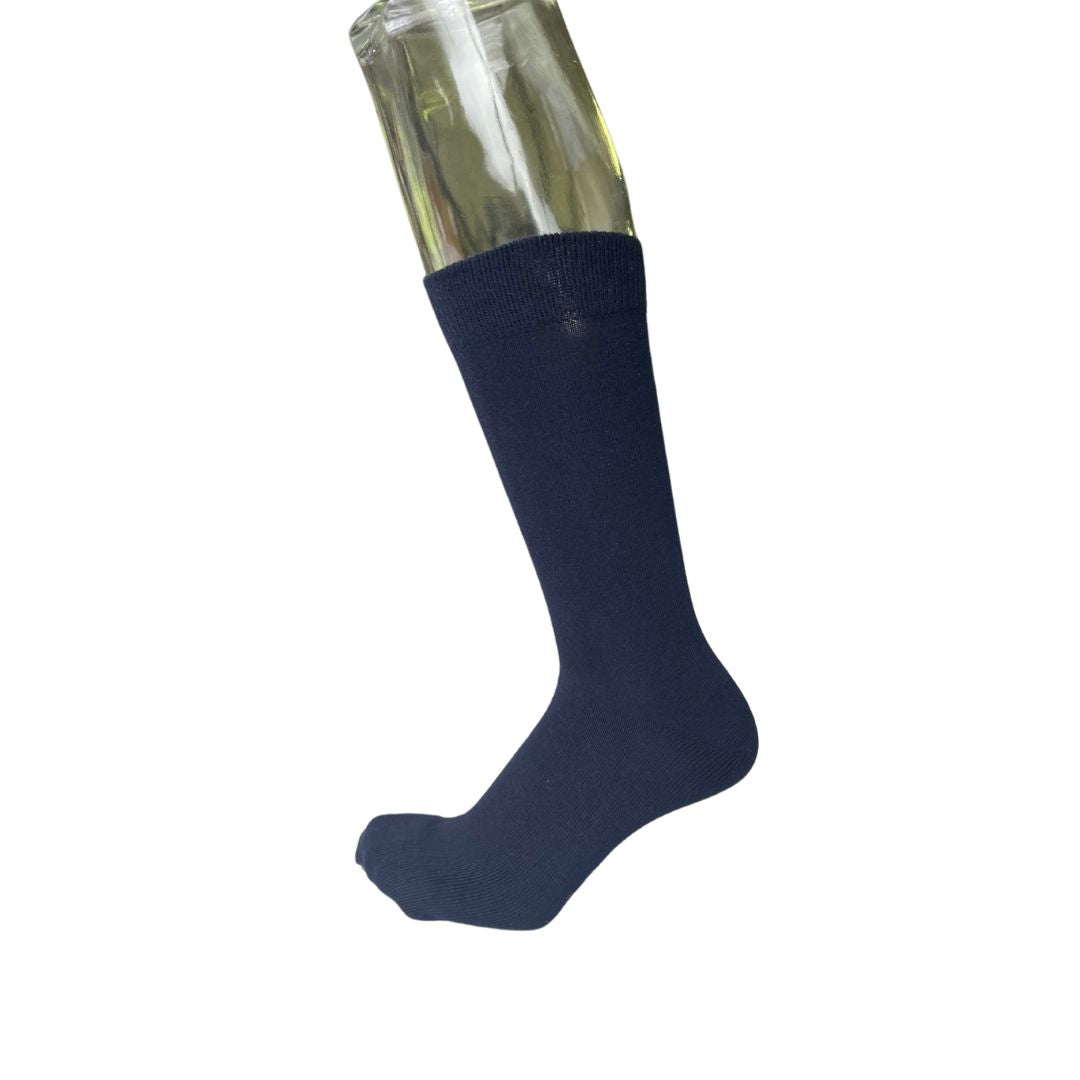 Hälsostrumpa i Bomull och Microdal Marinblå