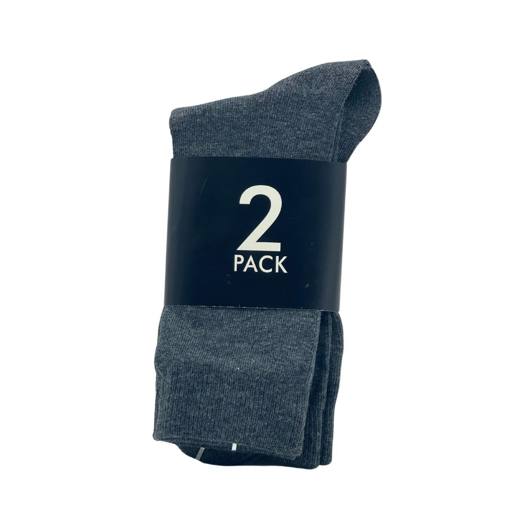 Tunn Bomullsstrumpa 2-pack Antracitgrå
