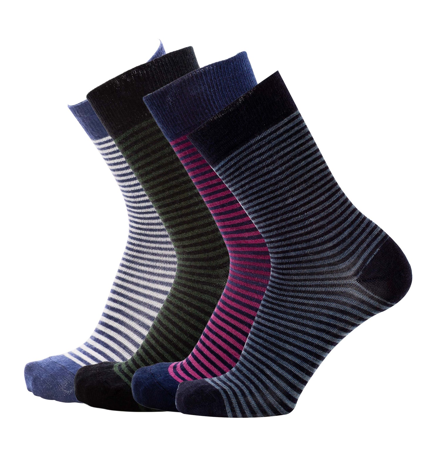 Vallerstad Ullstrumpa Marin/Blåmelerad