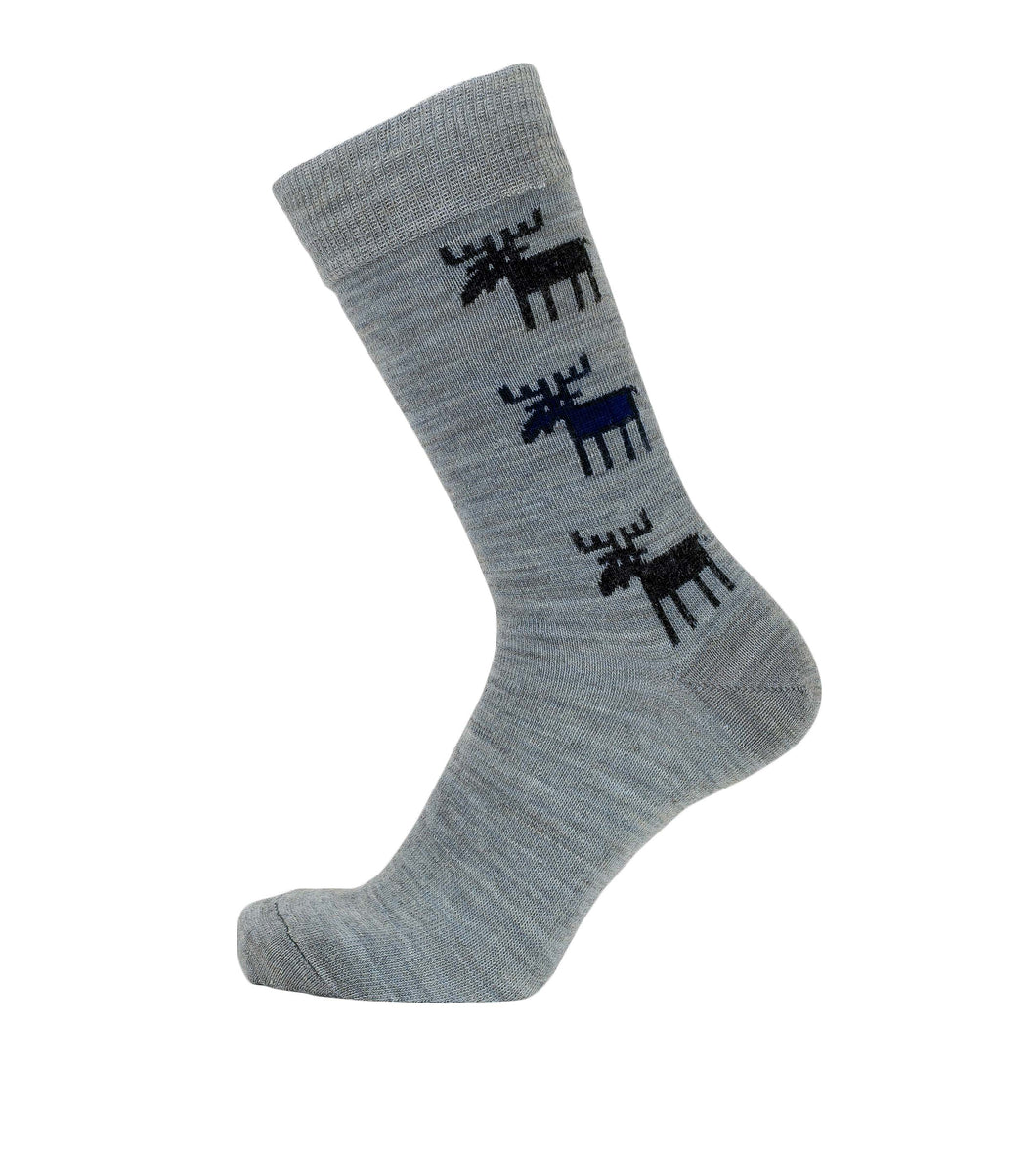 Moose Ullstrumpa Ljusgrå